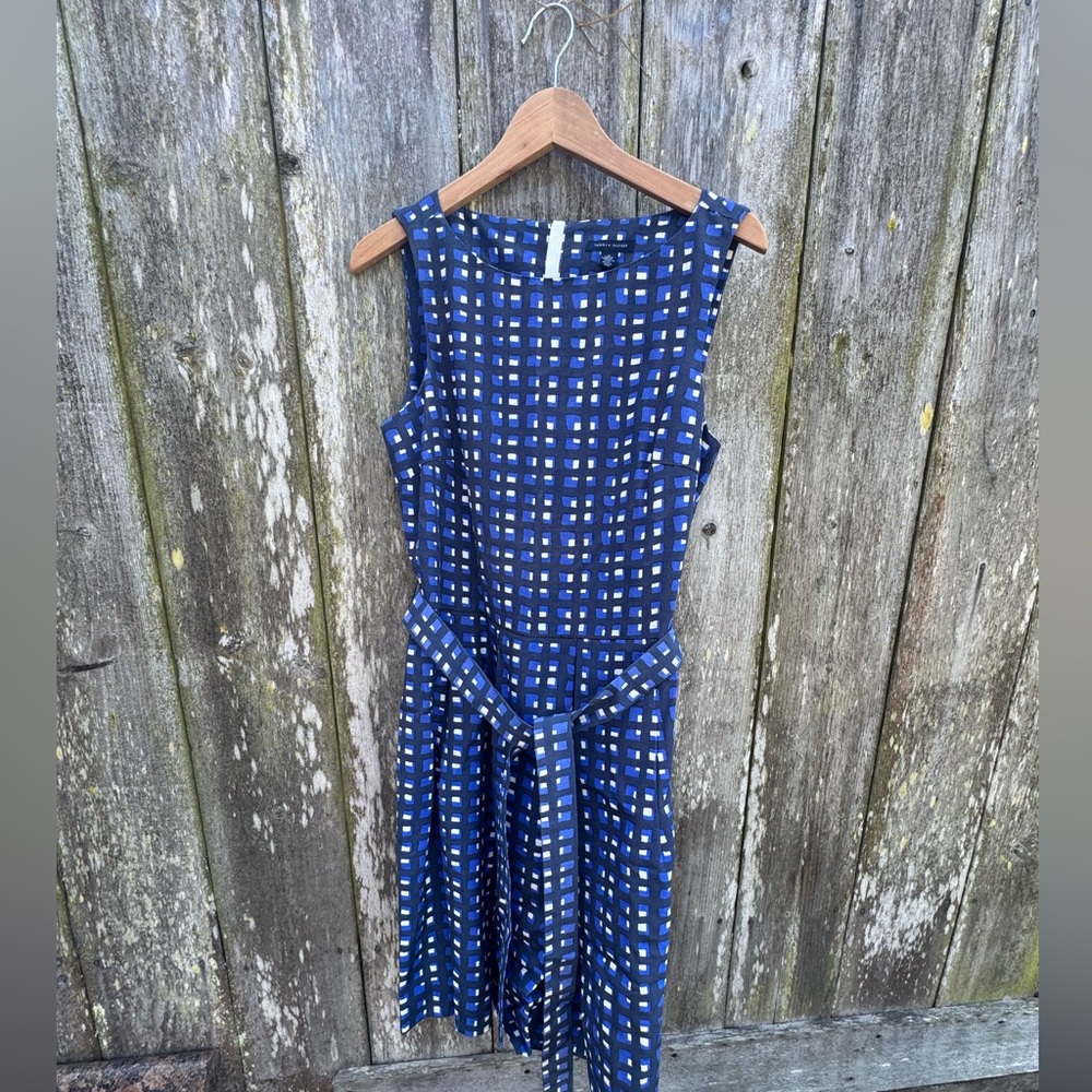 Tommy Hilfiger Navy Checkered Dress